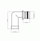 KlickTite Port Connectors 90° Degree - 09-46938X - Johnson Pump